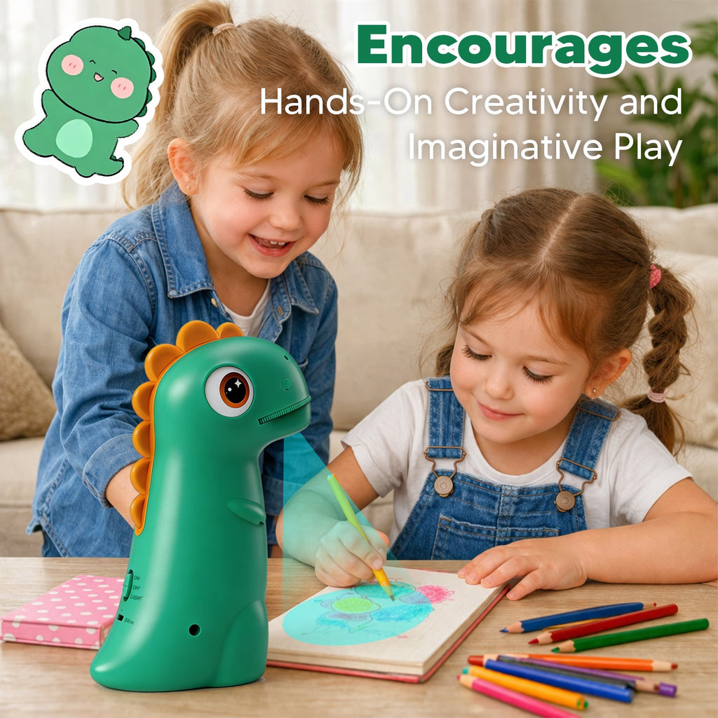 2026 Cute Dinosaur Drawing Projector & Night Light