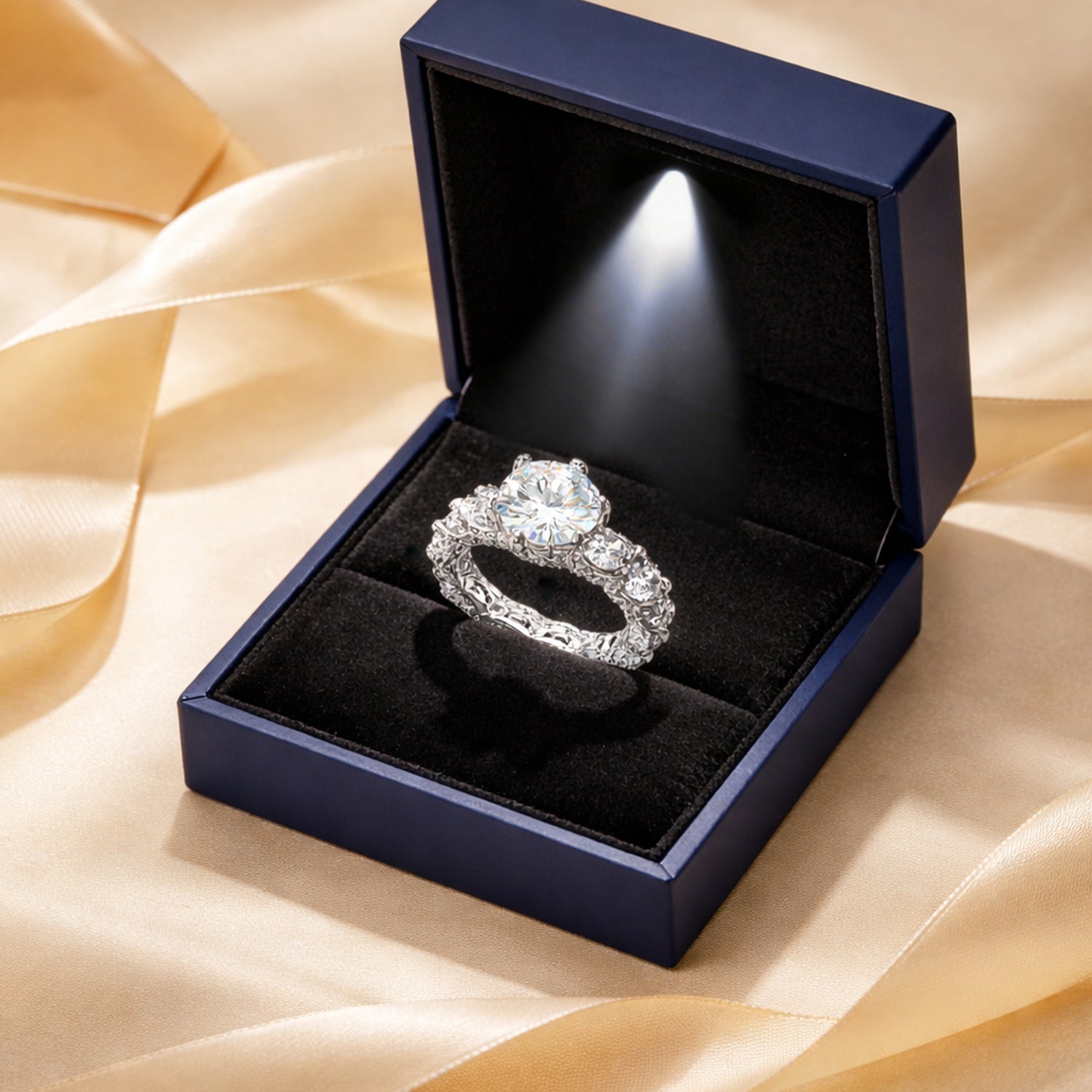 Celeste Halo Oval Engagement Ring