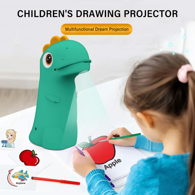 2026 Cute Dinosaur Drawing Projector & Night Light