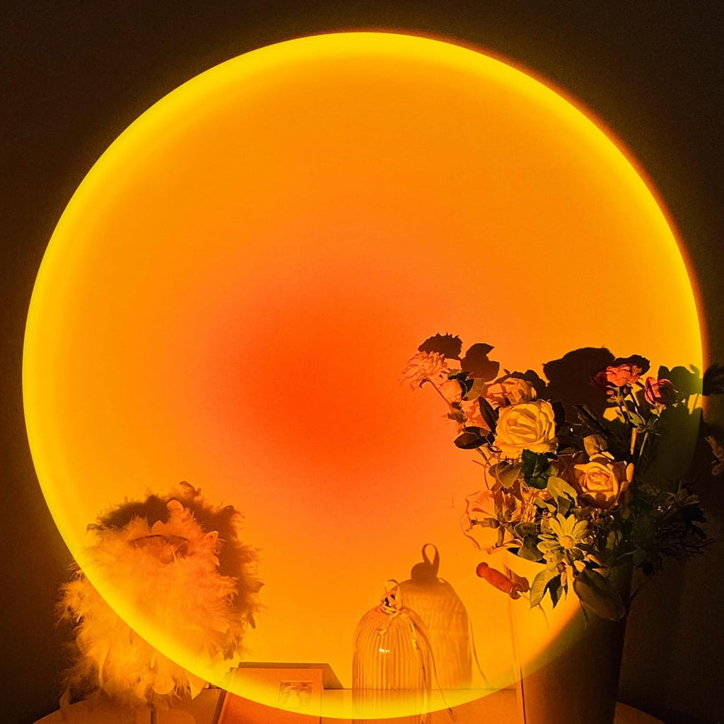 Sunset Projector Light, Rotating USB LED Lamp for Photography, Parties & Bedroom