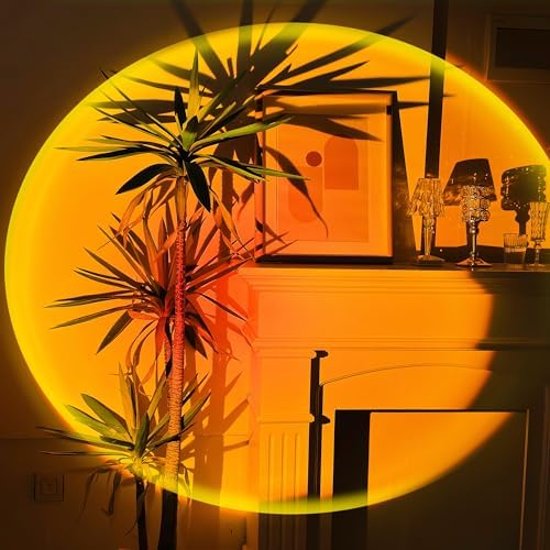 Sunset Projector Light, Rotating USB LED Lamp for Photography, Parties & Bedroom